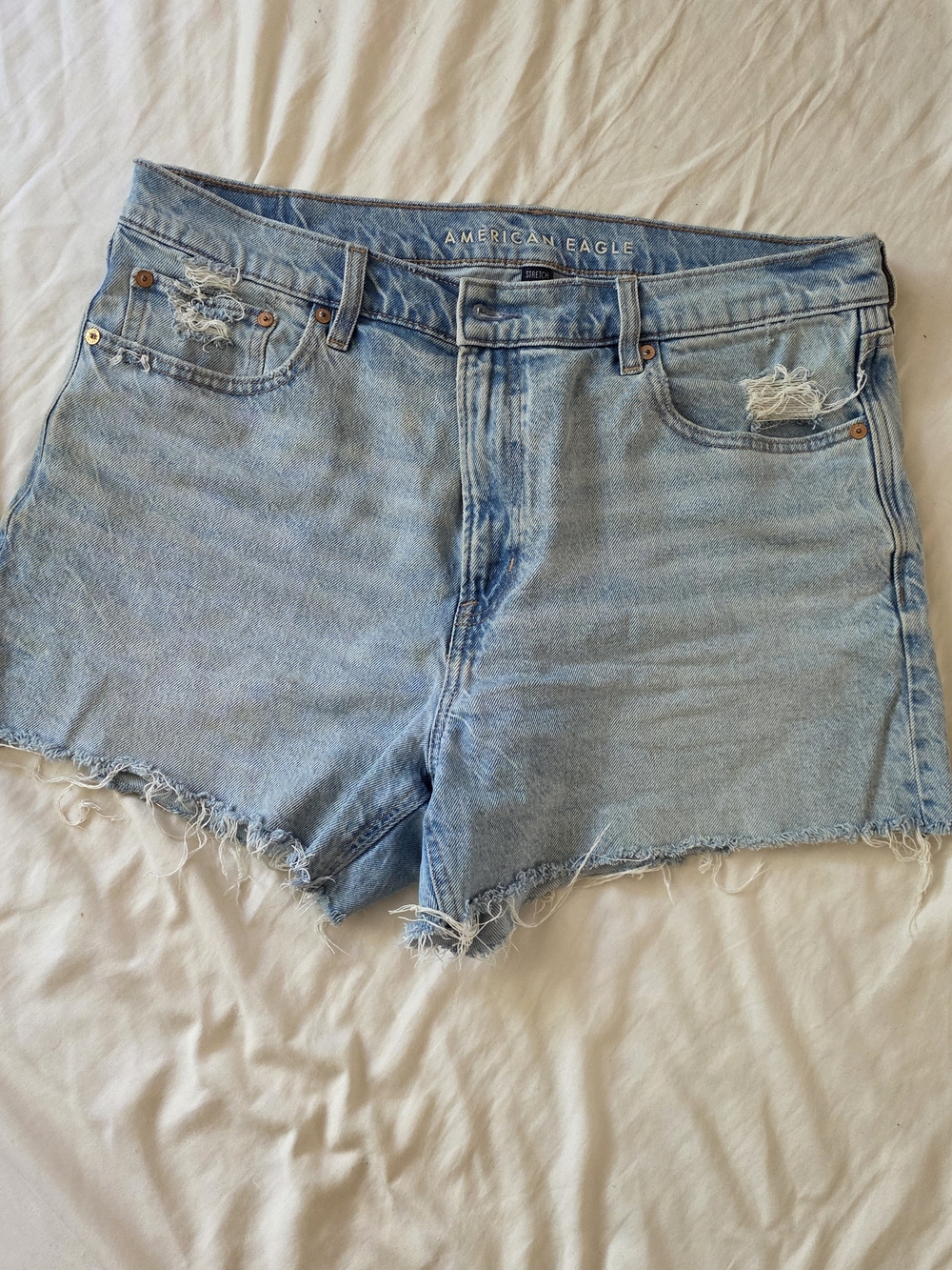 American Eagle Outfitters Light Blue Denim Cutoff Shorts Size 12